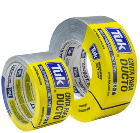 Rollo de cinta de ducto color plata