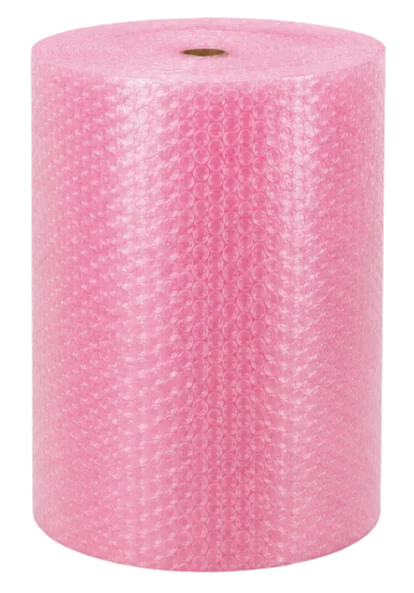 Rollo de plástico burbuja rosa antiestática